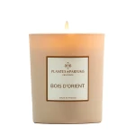 Świeca zapachowa w kolorowym szkle Plantes&Parfums - Oriental Wood 180 g; patchula, piżmo, bergamotka