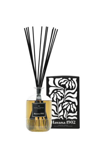 Dyfuzor zapachowy Havana 1902 Plantes&Parfums 450 ml z drewnianymi patyczkami.
