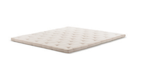 głęboko pikowany topper Xupport z rdzeniem z lateksu naturalnego i zewnętrzną warstwą watoliny z mieszanki bawełny i włókna poliestrowego