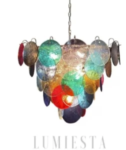 LUMIESTA Żyrandol szklany, wielokolorowym MURANO
