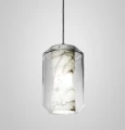 Przezroczysta lampa wisząca z marmurem do wnętrz premium