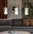 Chamber lampa wisząca marmur szkło do nowoczesnego salonu