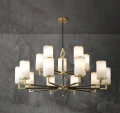 Duży żyrandol alabastrowy 106 cm do salonu premium