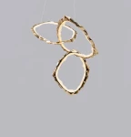 LUMIESTA Lampa wisząca mosiężna biała, trzy pierścienie pionowe CLOUD RINGS 