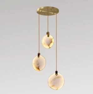 LUMIESTA Żyrandol alabastrowy, wisząca lampa premium HARVEST