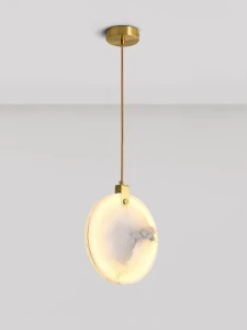 LUMIESTA Żyrandol alabastrowy, wisząca lampa minimalistyczna HARVEST
