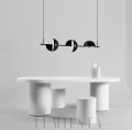 Lampa wisząca liniowa czarna Trapeze Triplette – industrialne oświetlenie nad jadalnię i salon