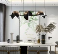 Lampa wisząca liniowa czarna Trapeze Triplette – industrialne oświetlenie nad jadalnię i salon