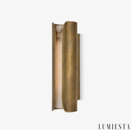 Kinkiet alabastrowy RioNoir czarno-biały – nowoczesna lampa ścienna LED 74 cm