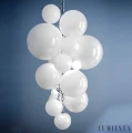 Minimalistyczna lampa wisząca biała szkło – żyrandol nowoczesny