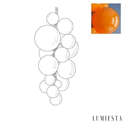 Pomarańczowa lampa wisząca szklana Segreto Ø60 cm