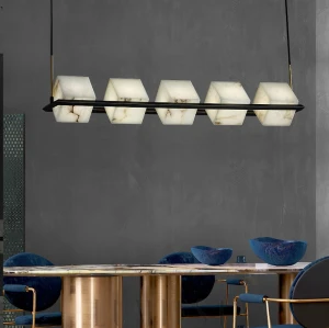 LUMIESTA Lampa wisząca, linowa czarno-biała albstrowa, ALABASTER