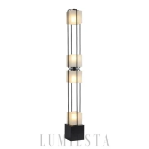 LUMIESTA Lampa stojąca, SYBERIA minimalistyczna czarna 