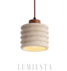 LUMIESTA Lampa wisząca z trawertynu CANDEEIRO COLUMN