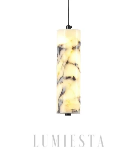 LUMIESTA Marmurowa lampa wisząca ASTRA biało-czarna