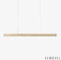 Toledis – elegancka lampa wisząca z żółtego trawertynu i drewna orzechowego.