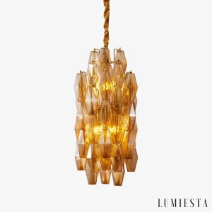 LUMIESTA Lampa wisząca szklano-metalowa LUCERNA